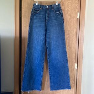 Blue denim Juicy Couture wide leg, high waist jeans